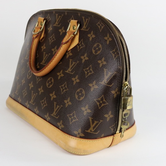 Louis Vuitton Alma MM Monogram Canvas Leather Satchel - Picture 3 of 15